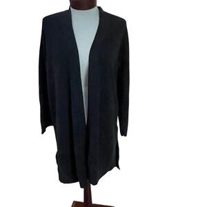 Eileen Fisher Size Medium Cardigan Sweater Duster Black